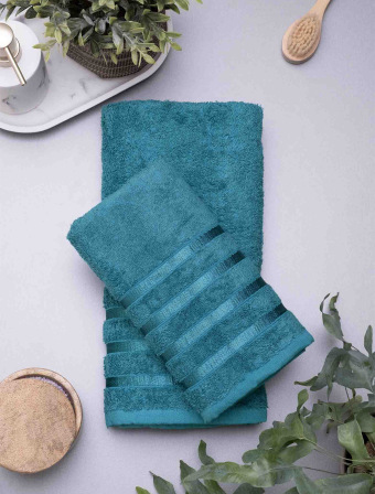Bambusový ručník 50 × 100 cm - Noemi petrolejový