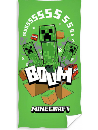 Dětská osuška 70 × 140 cm ‒ Minecraft Creeper Boom