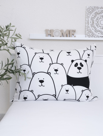 Bavlněný povlak na polštář Renforcé 70 × 90 cm – Rebel Panda