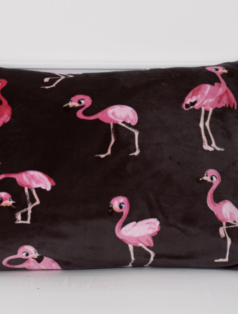 Povlak na polštář mikroplyš 70 × 90 cm – Flamingos