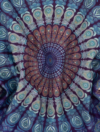 Povlak na polštářek mikroplyš 45 × 45 cm - Mandala 1